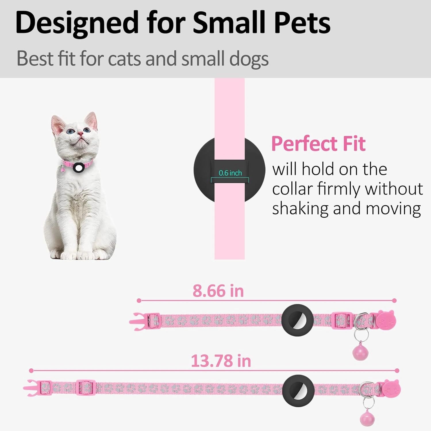 2-Pack AirTag & TrackerOne Compatible Cat Collar