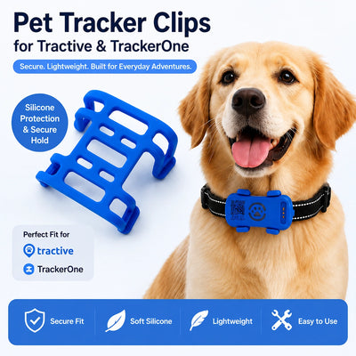 TrackerOne Pet Tracker Clip in silicone 3 pezzi disponibili per GP30