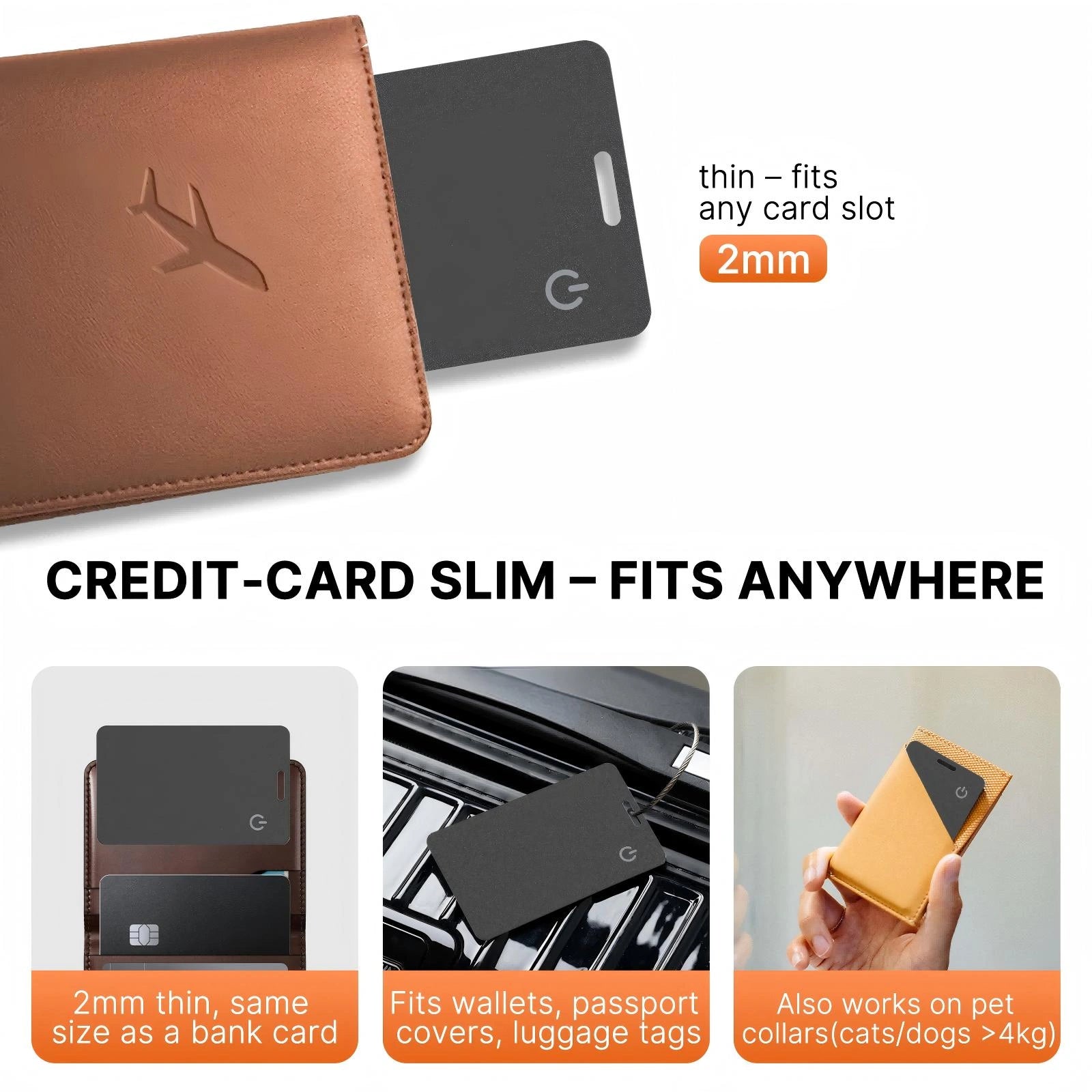 Smart Tracker Card for Apple Find My | Ultra-Slim Wallet Tracker with FREE Wireless Charger