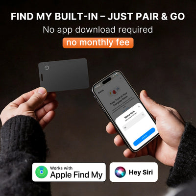 Smart Tracker Card for Apple Find My | Ultra-Slim Wallet Tracker with FREE Wireless Charger